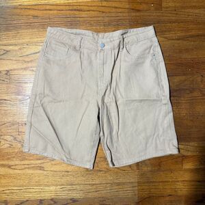 Manfinity Beige Distressed Baggy Denim Shorts Size XL 36 Waist